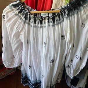 Poupette St. Barths Off the Shoulder Flowy Top